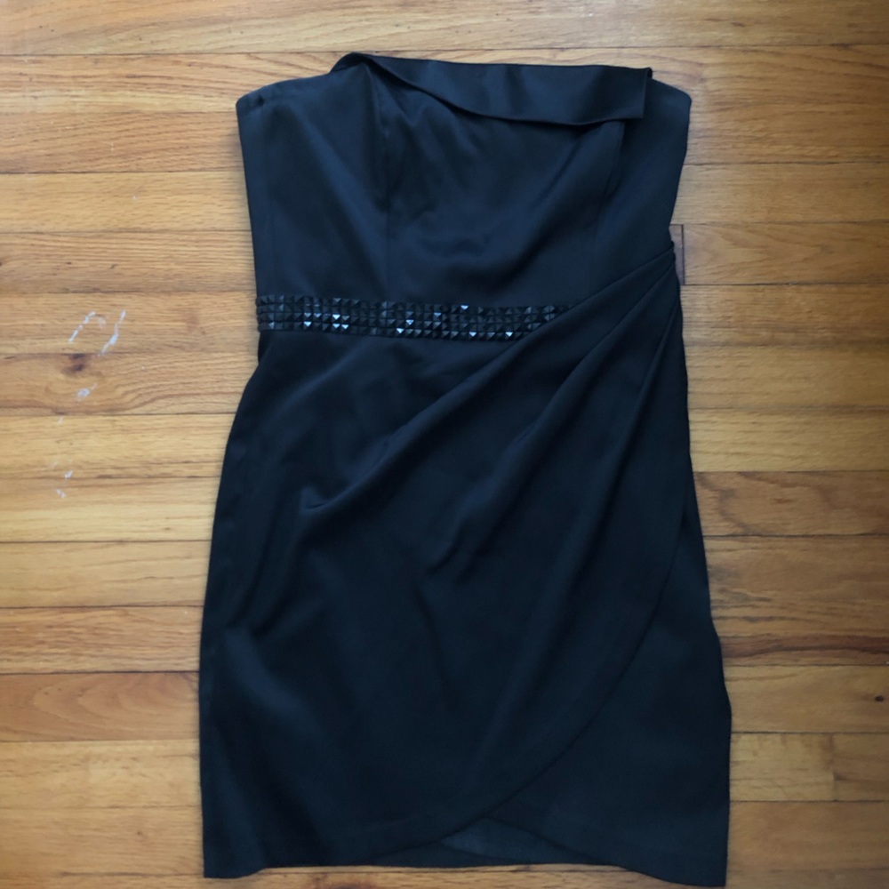 Elegant Black Dress with Beaded Detail Caché Brand EUC Size 10